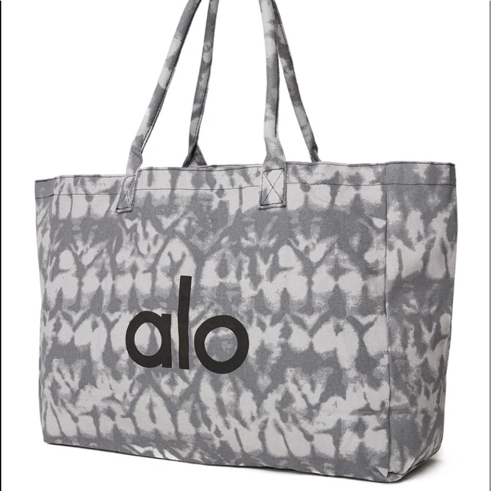 Alo Yoga Grey Tie-Dye Shopper Tote Bag